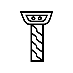 在白色背景希腊列透明符号线性符号和笔画设计元素的轮廓样式中孤立的希腊列图标向量