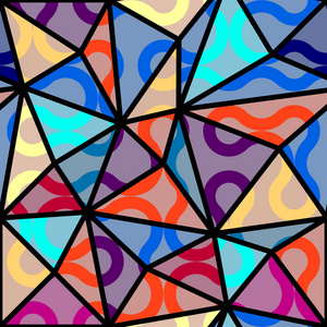 无缝矢量方形图案。抽象颜色背景