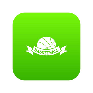 篮球图标绿色矢量图片