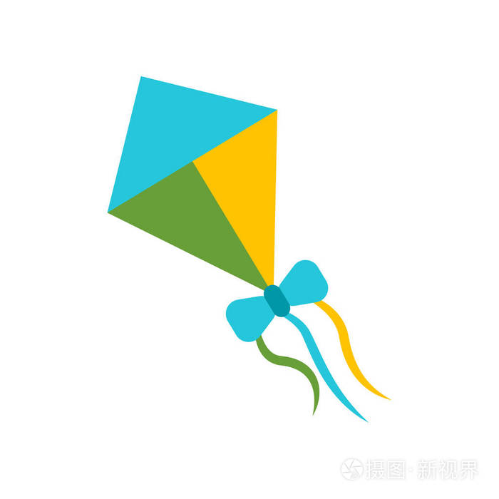 风筝图标矢量符号和符号在白色背景下被隔离 风筝标志概念