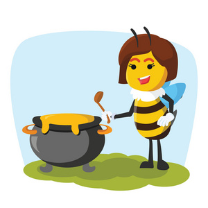 女王蜂，手握罐蜂蜜