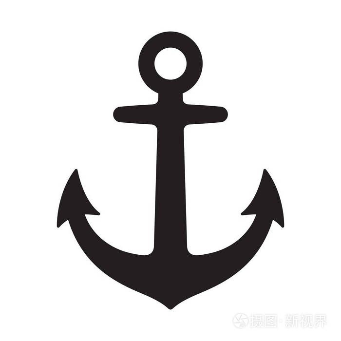 锚矢量图标标志海盗船航海航海掌舵插图符号图形设计剪贴画