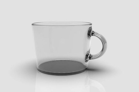 咖啡杯3d 渲染白色背景