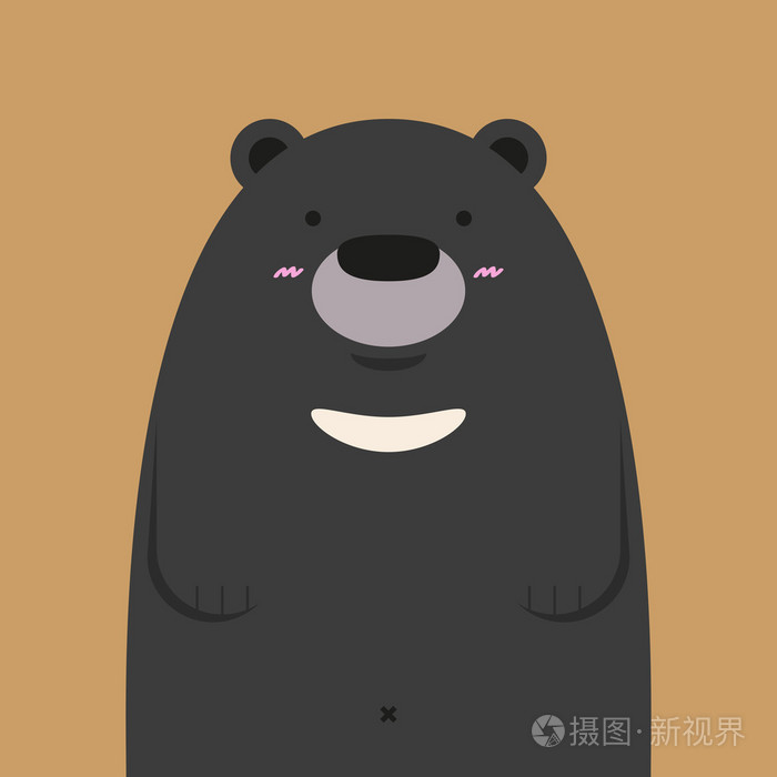 可爱大亚洲黑熊