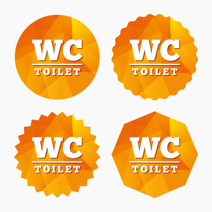 Wc 厕所标志图标。厕所标志