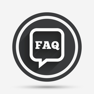 faq 信息标志图标。帮助符号