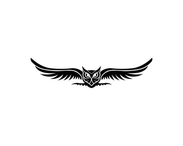 猫头鹰标志向量例证。白色背景会徽设计