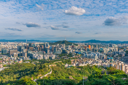 韩国首尔市的天际线