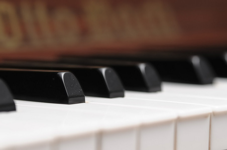 黑色和白色的钢琴键