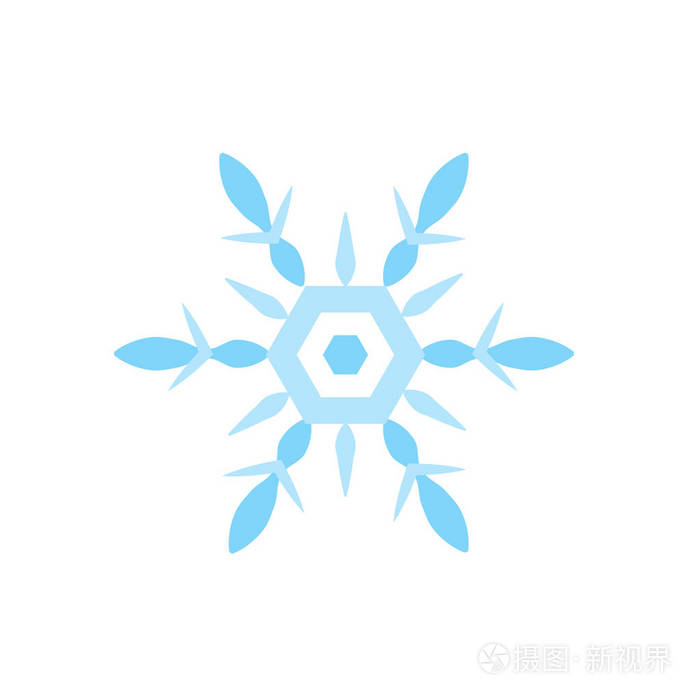 雪花图标向量被隔离在白色背景, 雪花透明标志, 天气符号