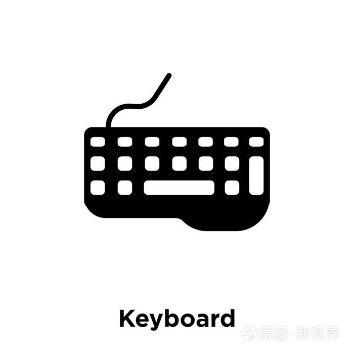 键盘图标向量被隔离在白色背景上 标志概念键盘上的符号在透明背景下