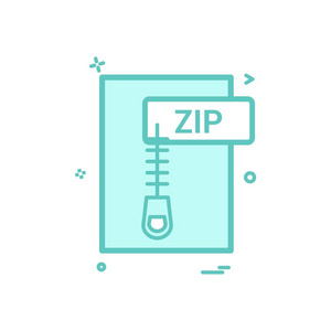 zip 文件格式图标矢量设计