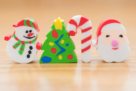 圣诞装饰娃娃雪人枞树棍和圣诞老人