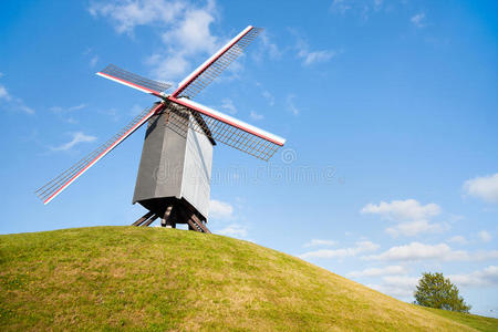 比利时布鲁日的风车图片