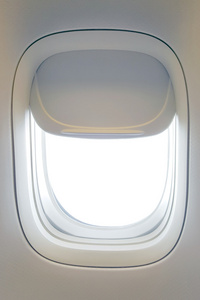 特写飞机的窗口