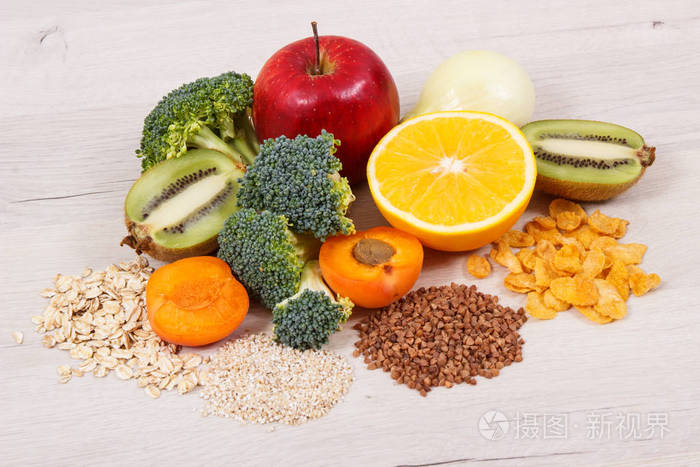 健康食品作为源维生素 pp 和 b3 膳食纤维和其他天然矿物质