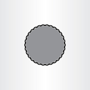 黑色背景标签圆矢量框架设计
