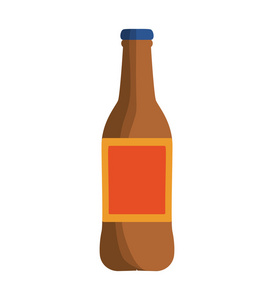 鲜啤酒瓶孤立的图标