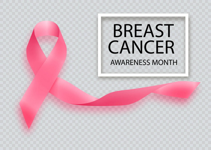 乳房癌认识功能区。矢量设计和插图