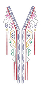 颈部装饰刺绣设计图片