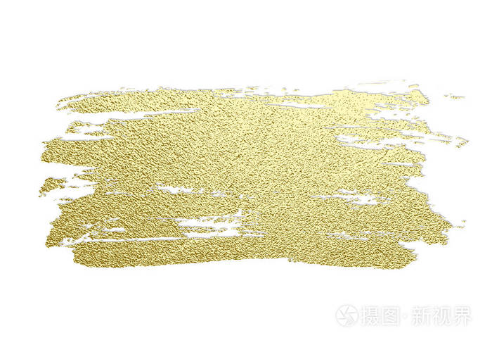 金漆冲程.抽象金色闪闪发光的纹理艺术插图.手绘画笔描边设计元素.