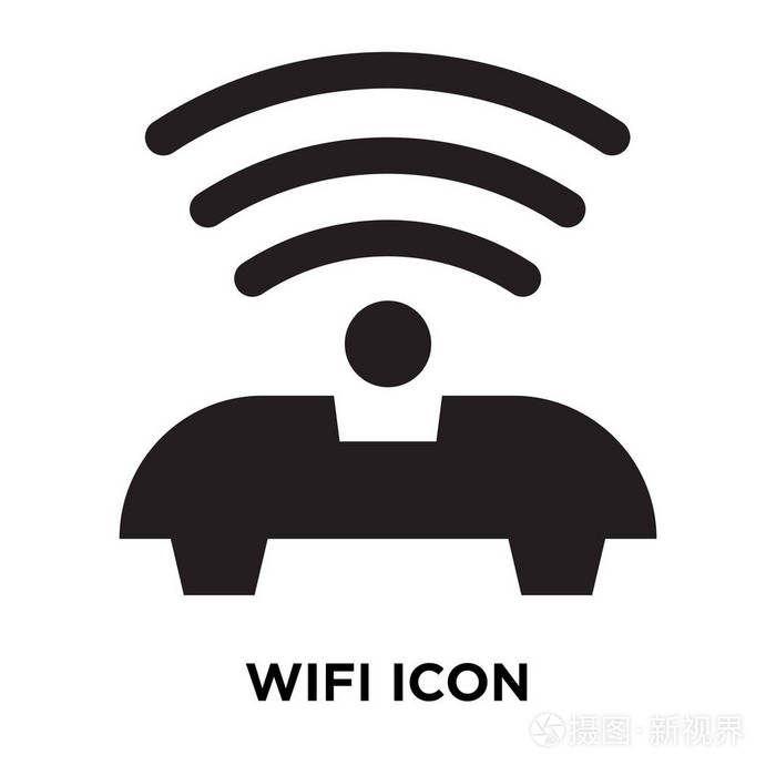 wifi 图标矢量隔离在白色背景上, 标志概念的 wifi 标志在透明背景