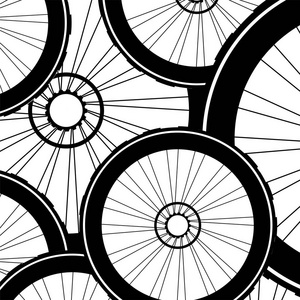 公路和山地自行车的车轮和轮胎模式