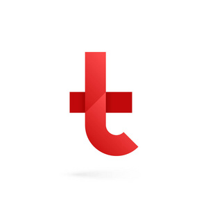 字母 T 标志在白色字母表背景上
