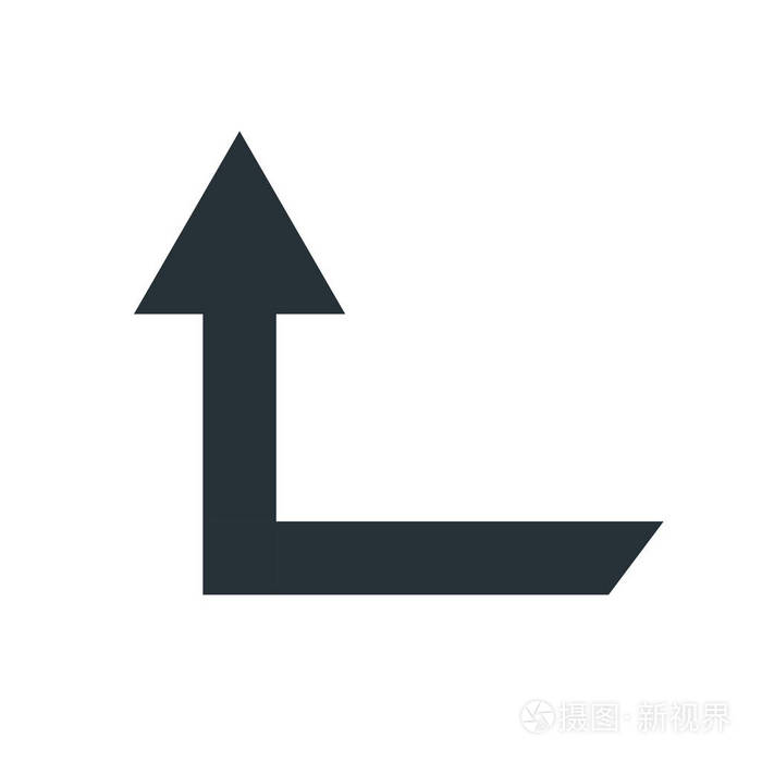 白色背景上的向上箭头图标矢量符号和符号