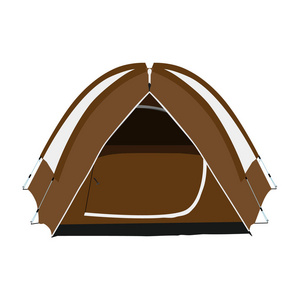 棕色的野营帐篷