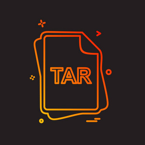 Tar 文件类型图标设计向量