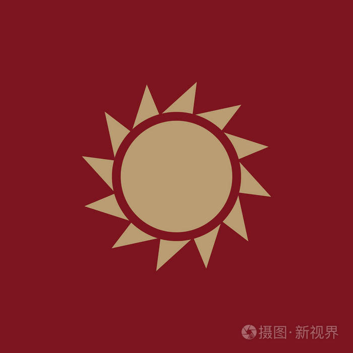 日出和阳光,天气,太阳符号.用户界面.web.徽标.标志.平面设计.
