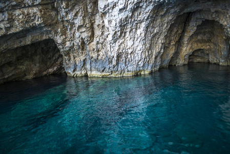 希腊 zakytnhos 岛的洞穴