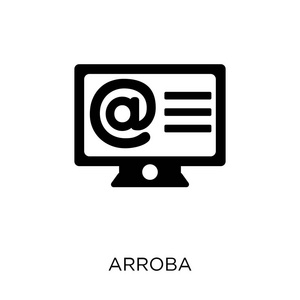 阿罗巴图标。来自通信收藏的阿罗巴符号设计。简单的元素向量例证在白色背景