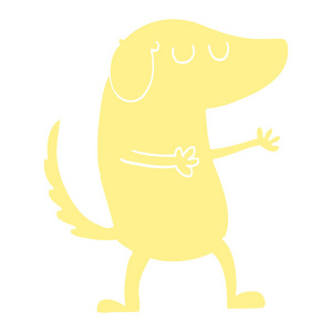 平板彩色例证动画片快乐的狗