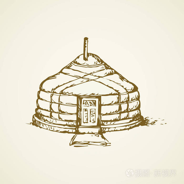 蒙古包.矢量绘图
