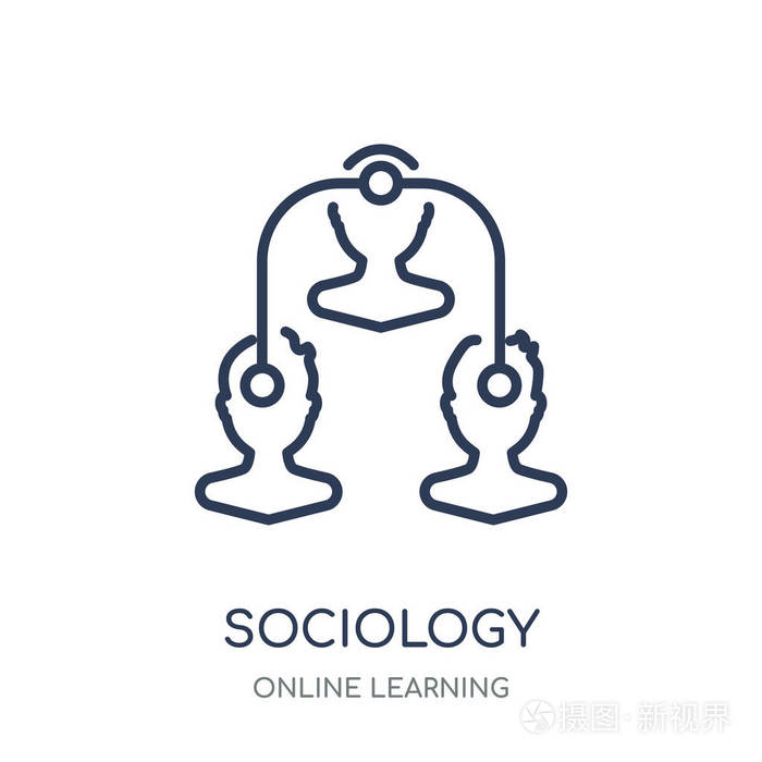 社会学图标.从在线学习集合看社会学线性符号设计