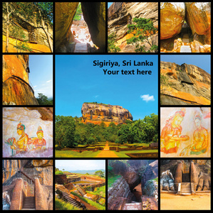 锡吉里耶狮子岩堡垒在斯里兰卡图片