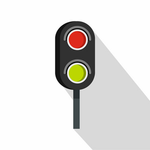 信号量 trafficlight 图标，平面样式