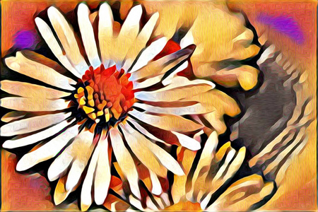抽象花卉艺术插图