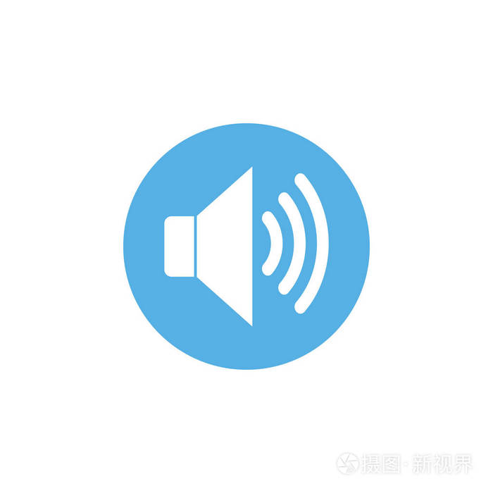 声音图标, 扬声器图标.声音矢量图标, 音乐音量符号.矢量插图.