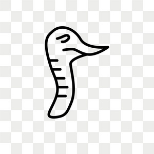 鸵鸟矢量图标在透明背景下分离, 鸵鸟标志设计
