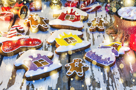 圣诞节, 姜饼男人, 特写, 装饰, 假日, 甜, 圣诞节, 饼干, 棉花糖, 巧克力