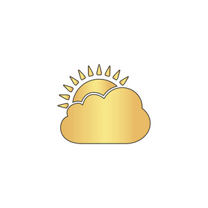 太阳和云计算机符号