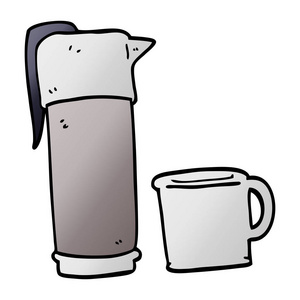 卡通涂鸦咖啡热水瓶