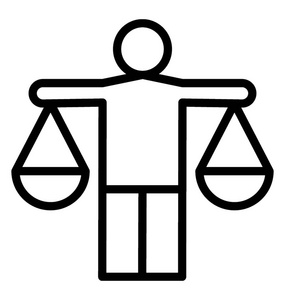 一个平衡秤的人, 律师图标