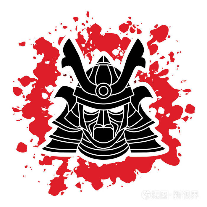 日本武士面具头盔