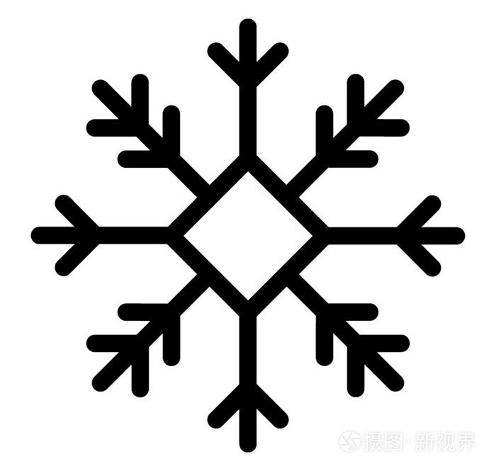 几何雪花图标设计