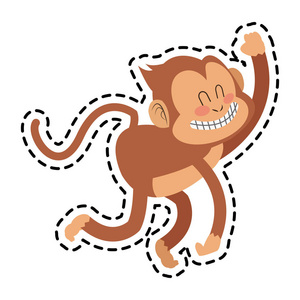 孤立的猴子卡通设计