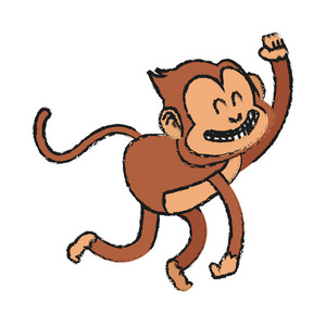 孤立的猴子卡通设计